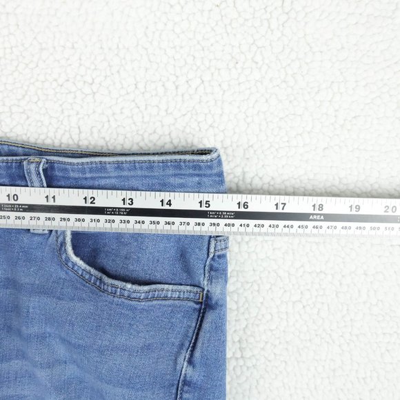 Chaps Jeans Womens 10P Petite Blue Southwestern Argyle Tapered Stretchy Denim - Picture 8 of 12